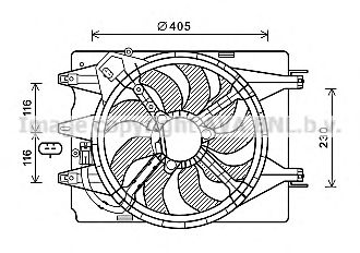 AVA QUALITY COOLING ft7601 -  Вентилятор, охлаждение двигателя